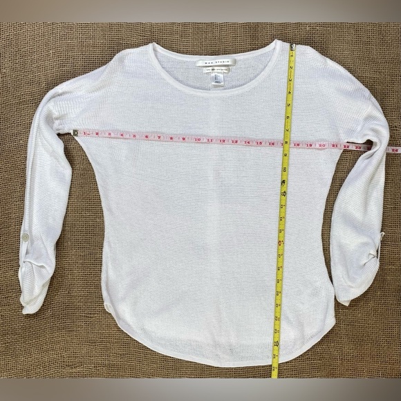 Max Studio White Linen Blend Long or 3/4 Sleeves, Sz L - Picture 4 of 7